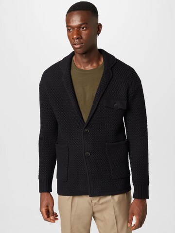 DRYKORN Knit Cardigan 'PEDRO' in Black: front