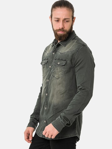CIPO & BAXX Slim fit Overhemd 'CH189' in Groen