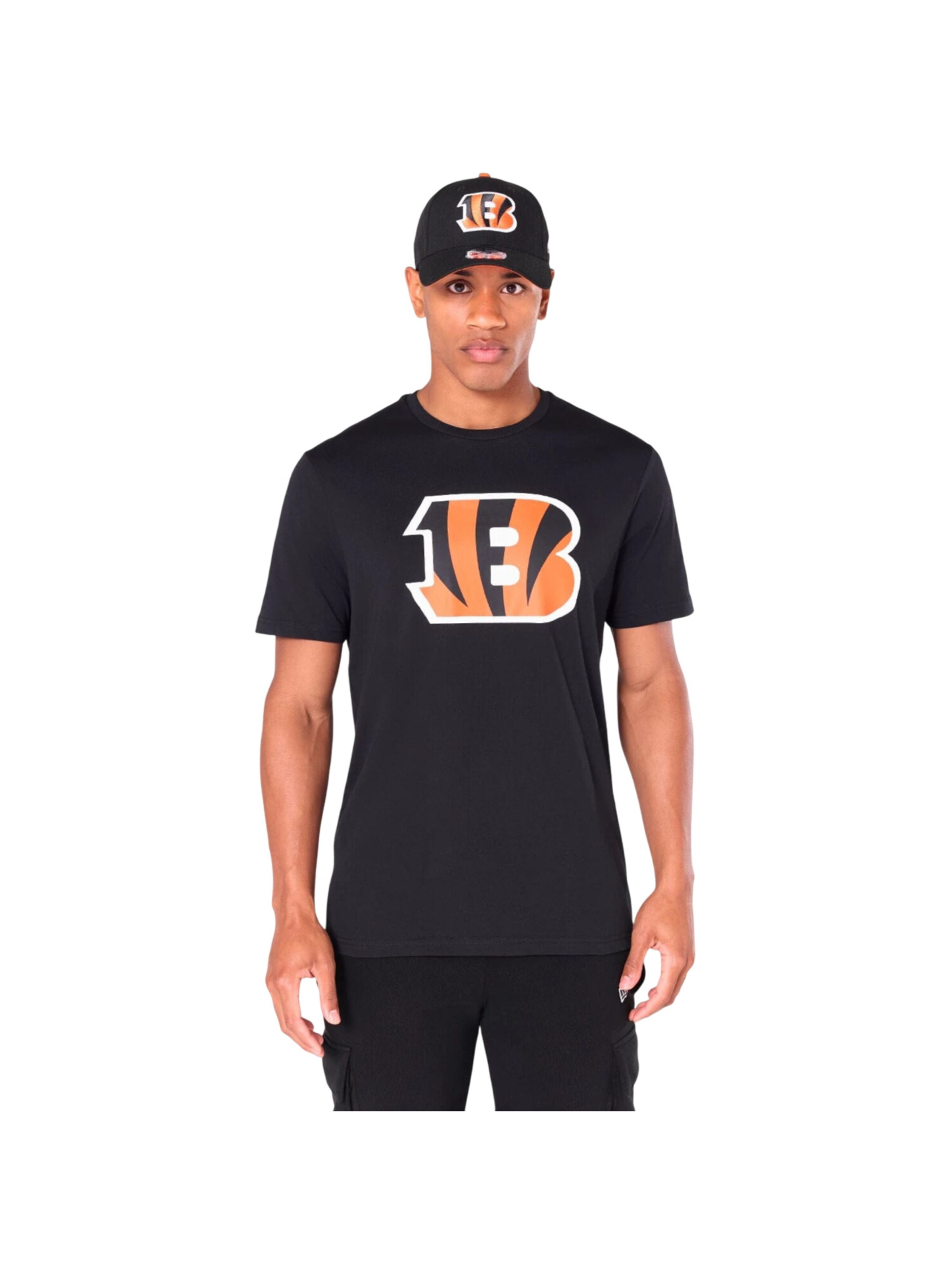 NEW ERA Shirt 'NFL Cincinnati Bengals Logo' in Black: front