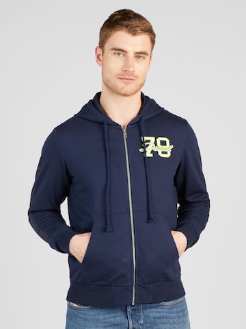 DIESEL Zip-Up Hoodie 'GINN' in Blue: front