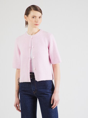 PIECES Knit cardigan in Pink: front