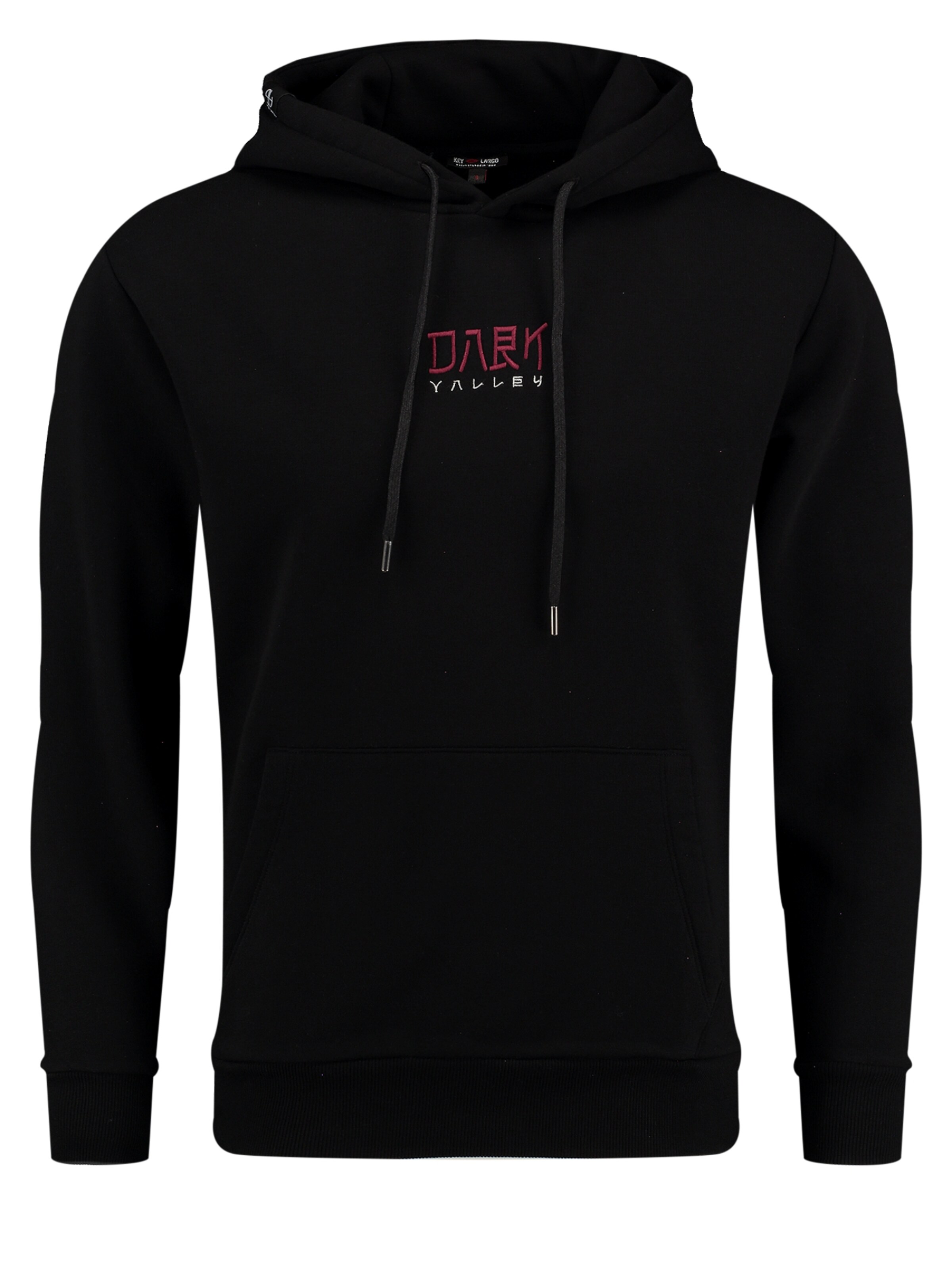 Key Largo Hoodie 'DARK VALLEY' in Schwarz: Vorderseite