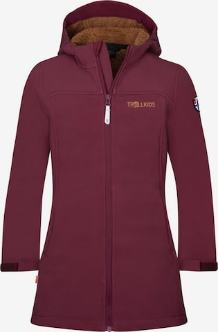 TROLLKIDS Outdoor jacket in Brown: front