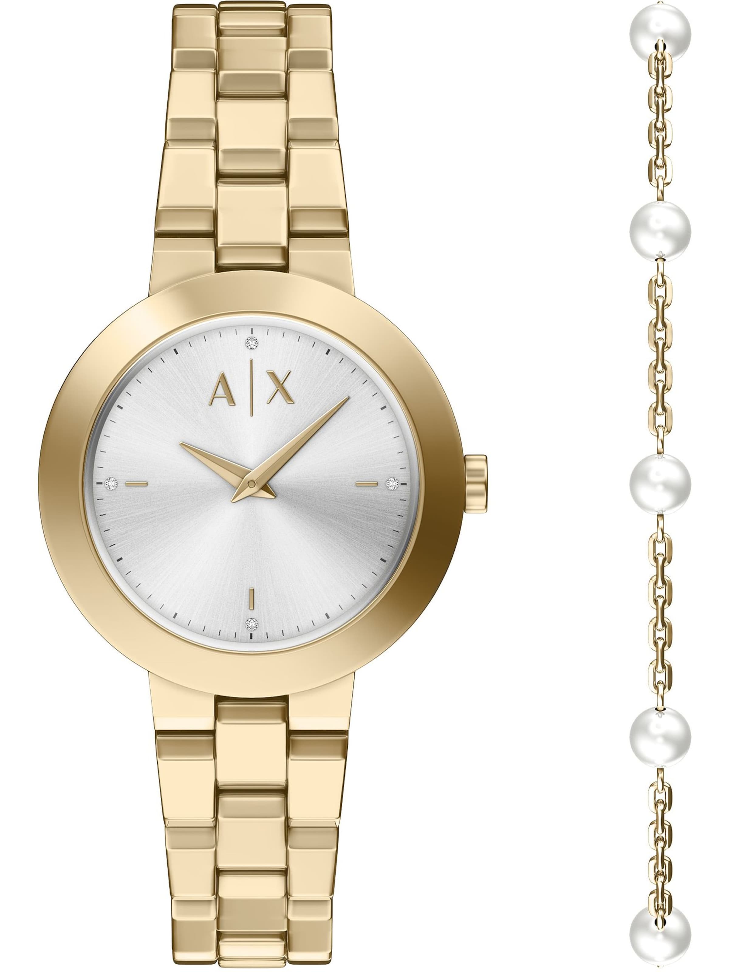 ARMANI EXCHANGE Analoguhr in Gold: Vorderseite