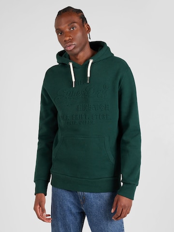 Superdry Sweatshirt 'Vintage' in Green: front