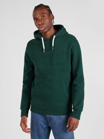 Superdry Sweatshirt 'Vintage' in Groen: voorkant