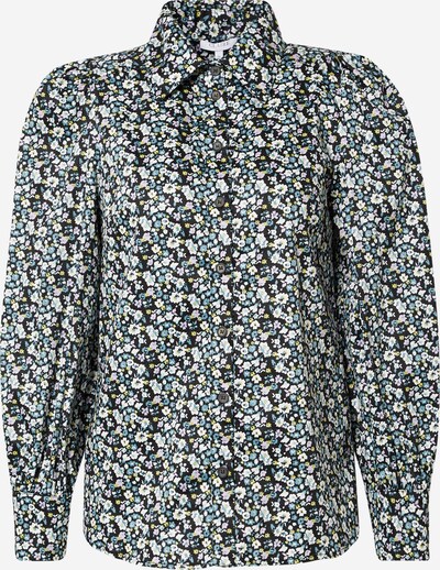 Claire Blouse 'Rozelin' in Smoke blue / Azure / Lime / Black / White, Item view