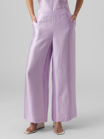 VERO MODA Wide leg Pants 'Hall' in Purple: front