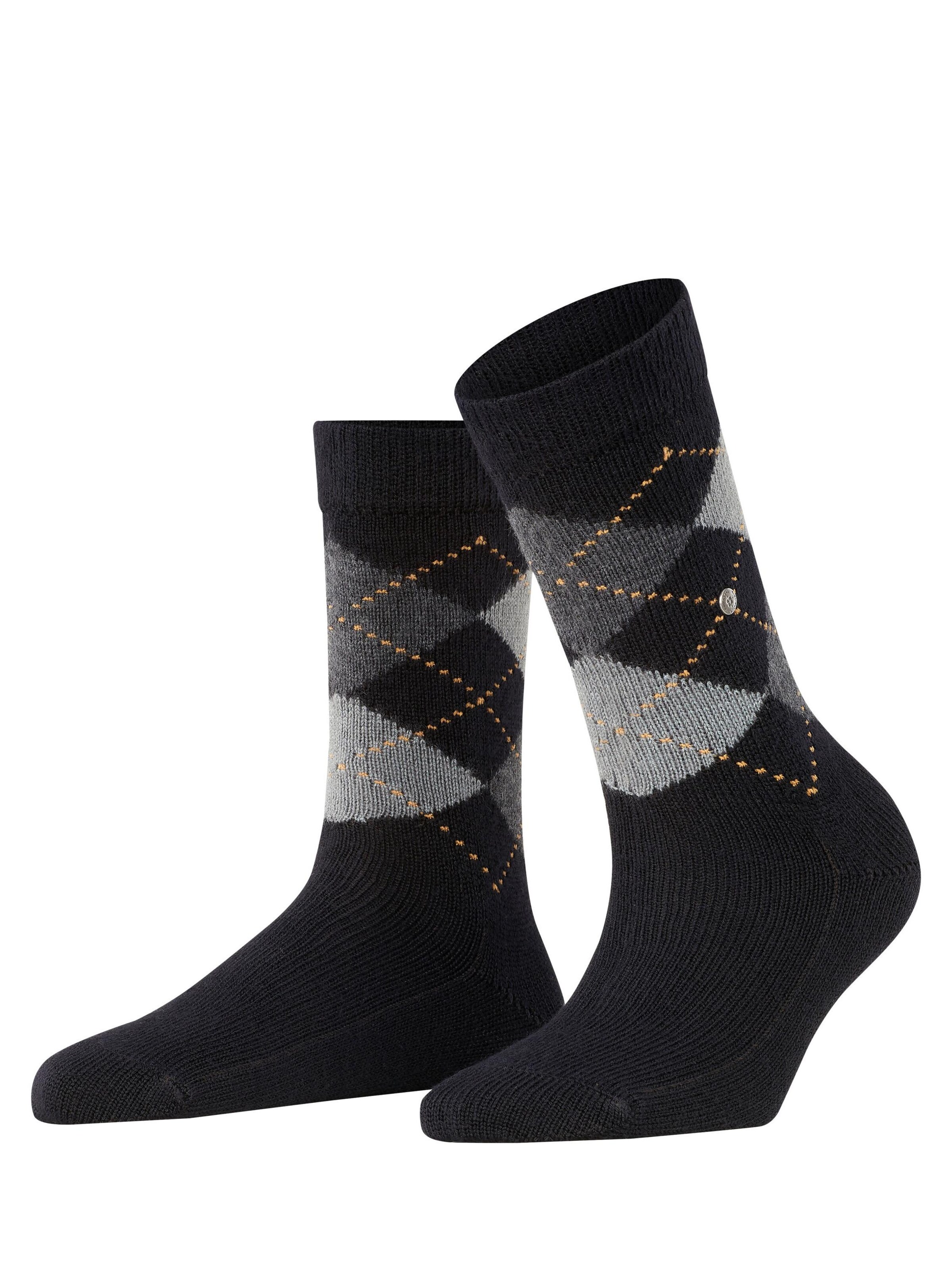 BURLINGTON Socken 'Whitby'‌‌ in Schwarz: Vorderseite
