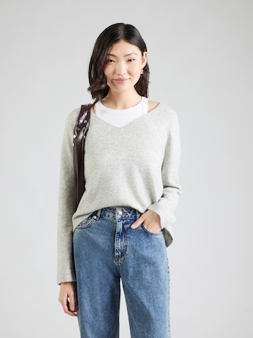 VERO MODA Sweter 'VMBESTI' w kolorze szary: przód