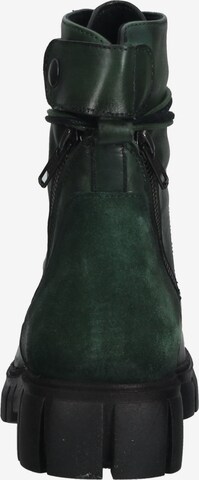 LAZAMANI Lace-Up Ankle Boots in Green