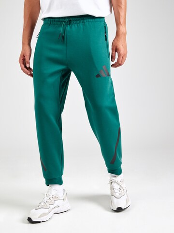 ADIDAS SPORTSWEAR Tapered Sports trousers 'Z.N.E.' in Green: front