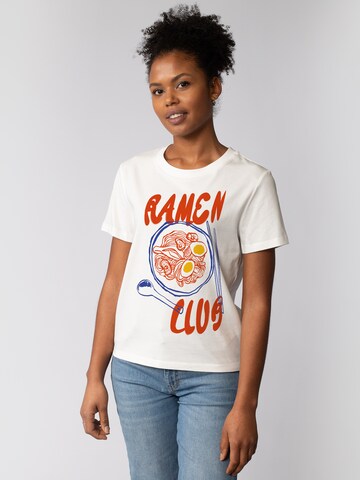 Watapparel Shirt 'Ramen Club' in White: front