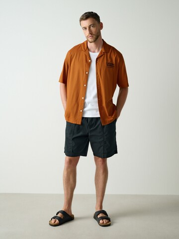 Next Regular fit Button Up Shirt in Brown