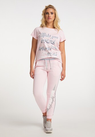 Bruno Banani Tapered Trousers 'Gonzales' in Pink