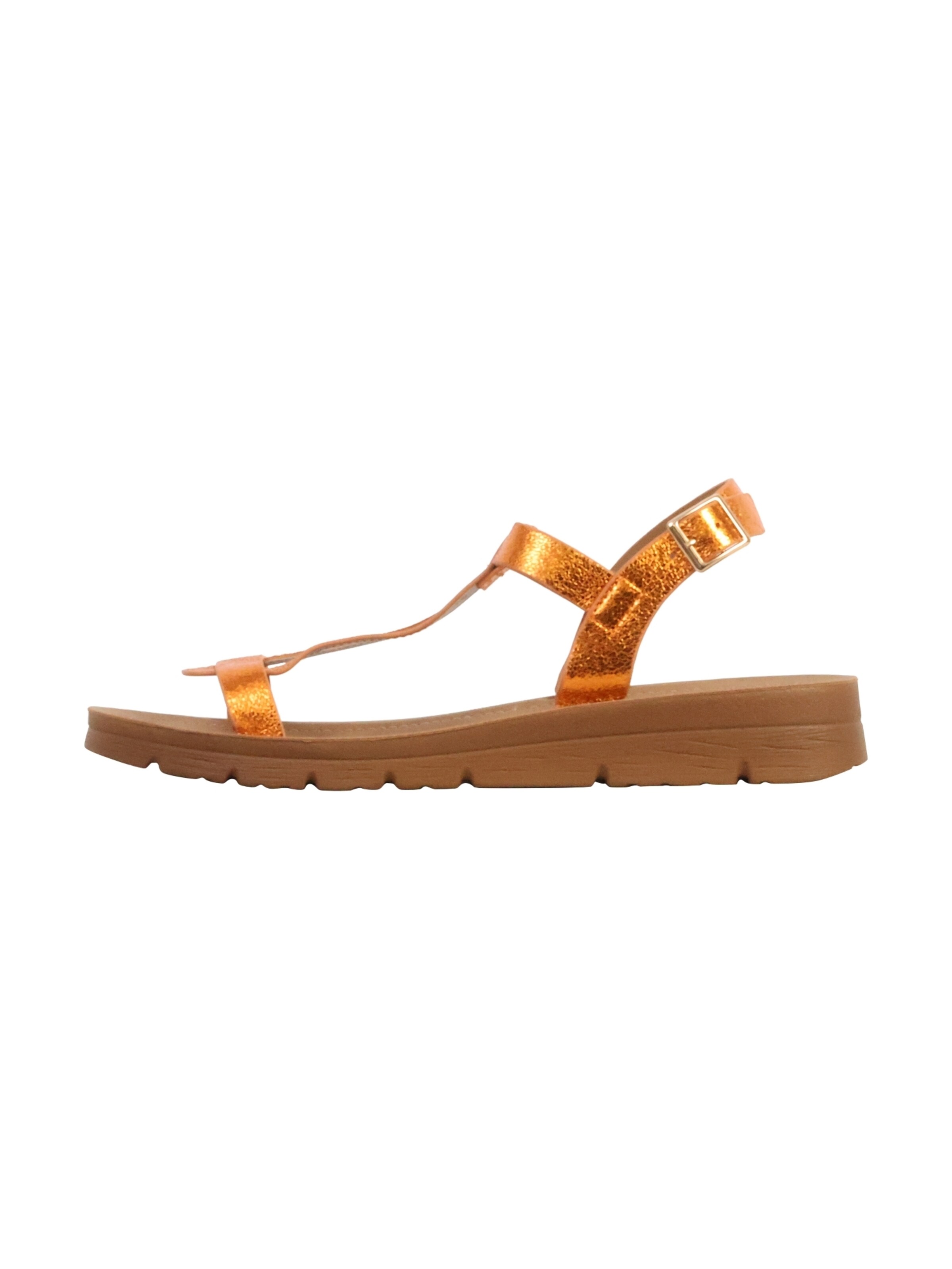 Sandales 'Riemchensandalen' The Divine Factory en orange : devant