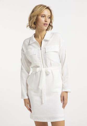 Robe-chemise usha BLUE LABEL en blanc : devant