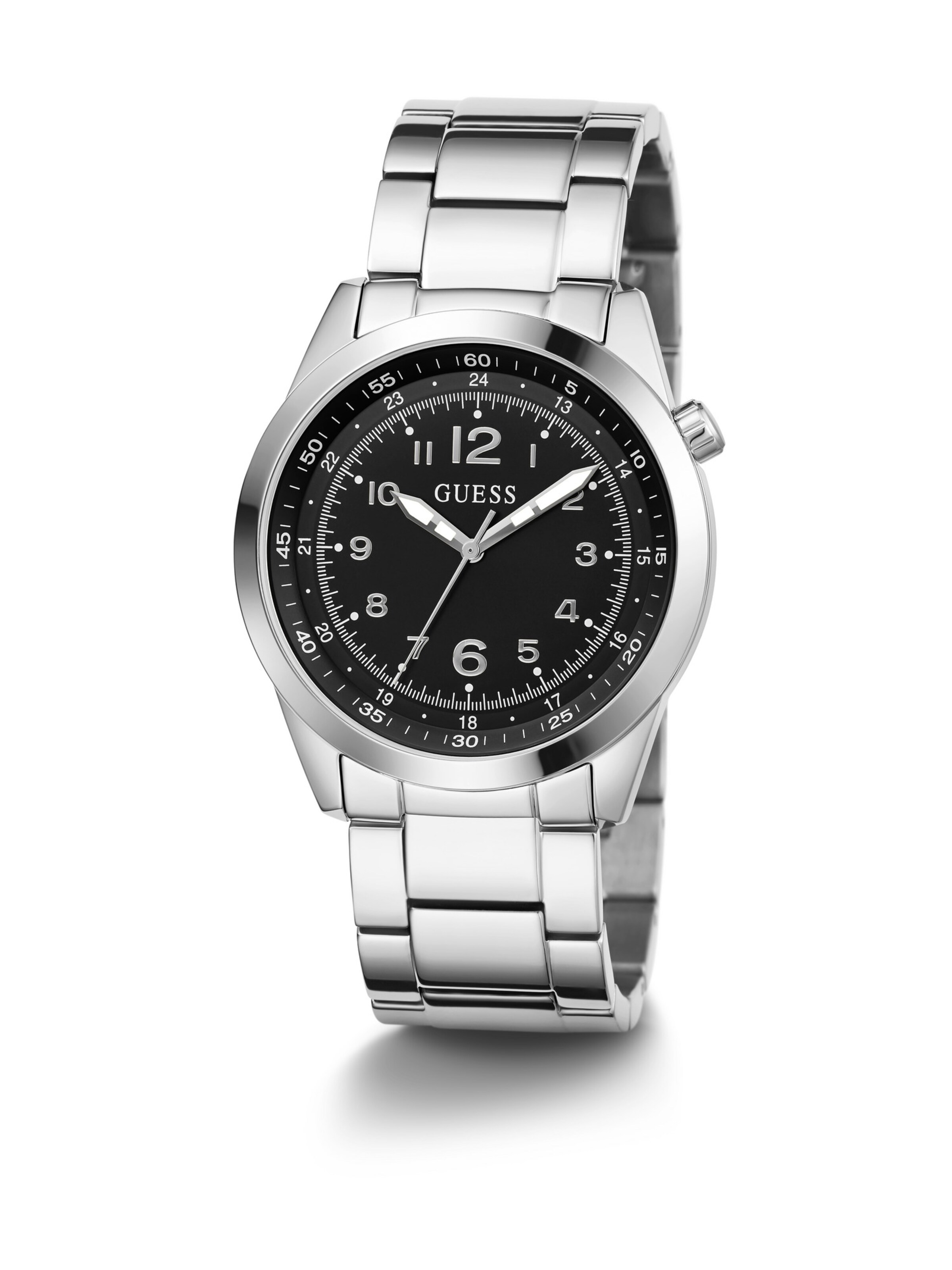 GUESS Analoguhr 'Max' in Silber: Vorderseite