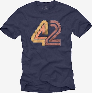 MAKAYA Shirt '42 The Answer' in Blue: front