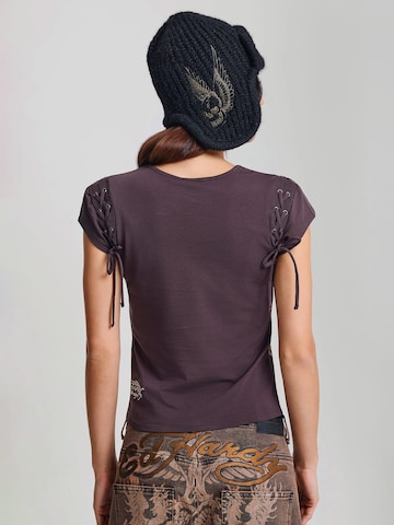 Ed Hardy - Camiseta en marrón