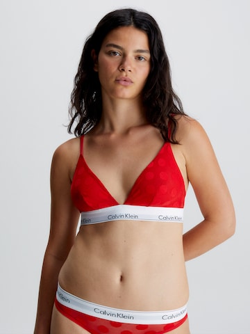 sarkans Calvin Klein Underwear Trijstūra formas Krūšturis: no priekšpuses
