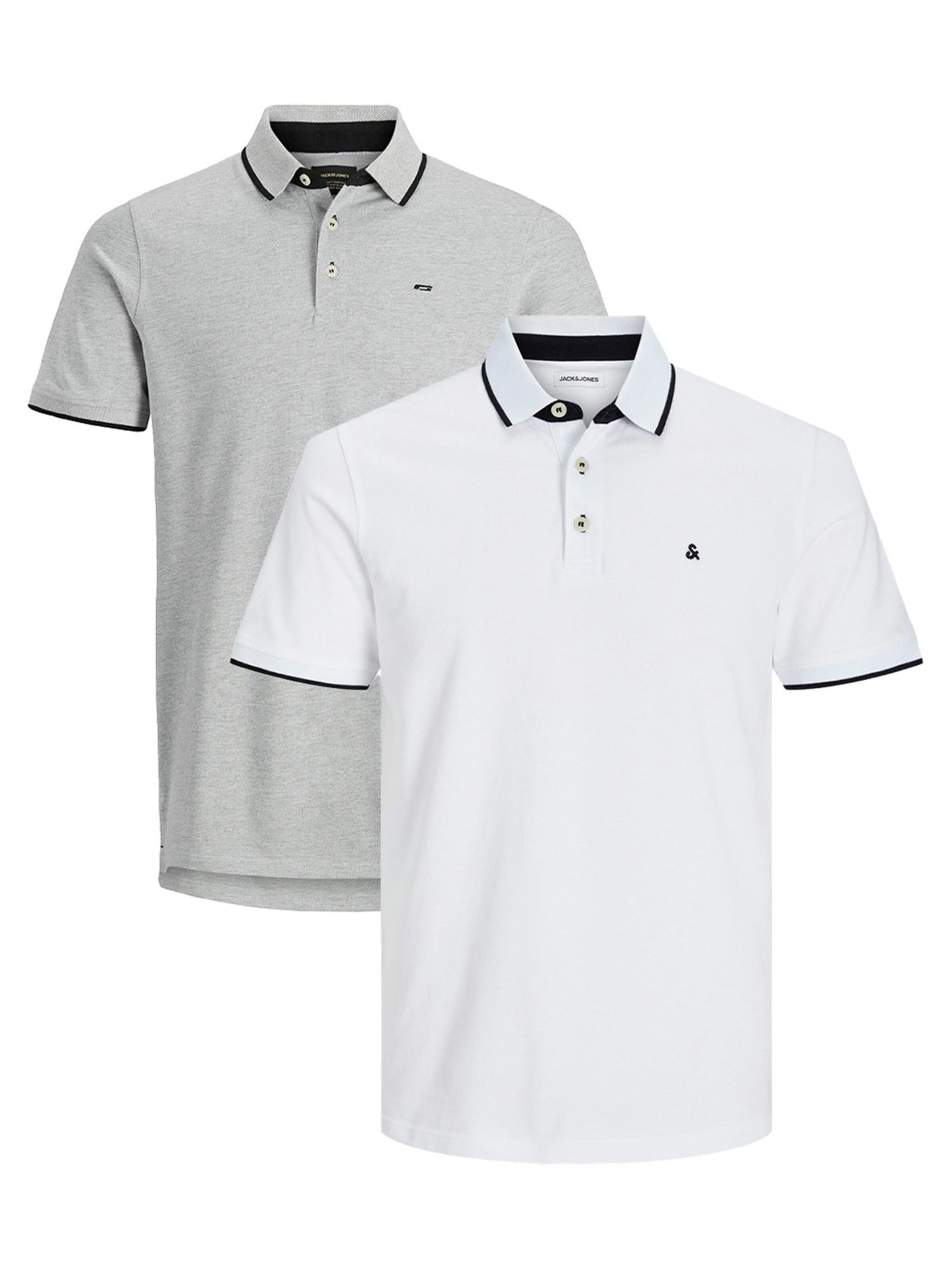 JACK & JONES Shirt 'Paulos - Slim Fit' in Grey: front