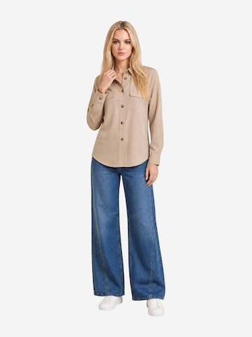 I AM Blouse 'Camicia Taschini 33067' in Beige