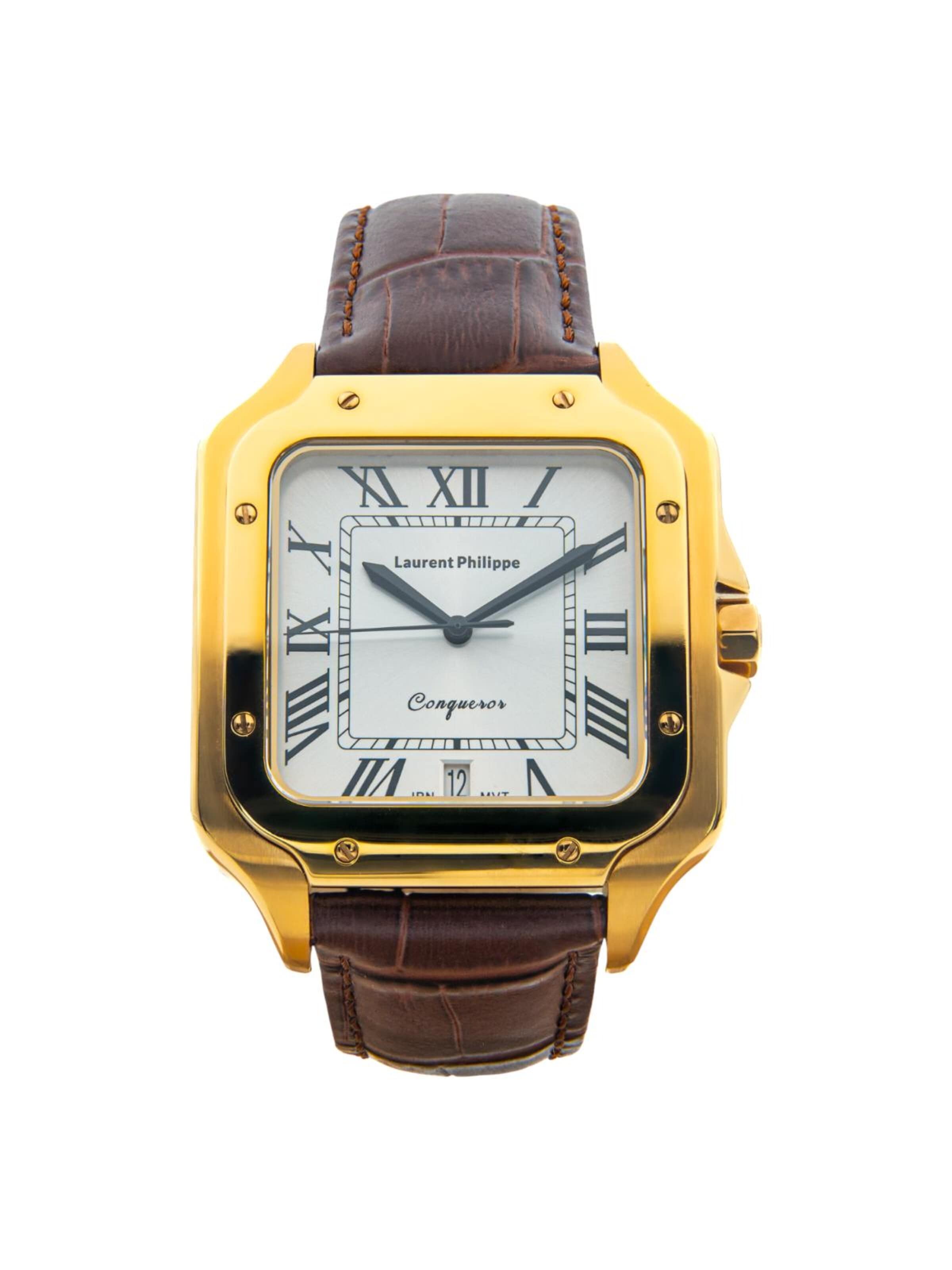 Laurent Philippe - Reloj analógico 'Conqueror The Golden Empress Brun Du Palais' en oro: frente
