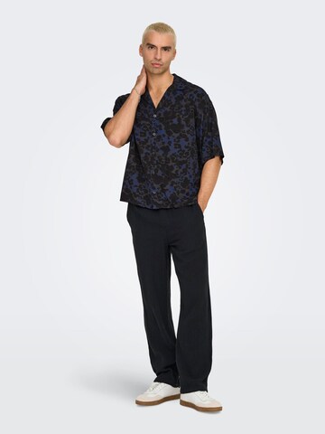 Only & Sons Comfort fit Button Up Shirt 'ONSHarris' in Blue