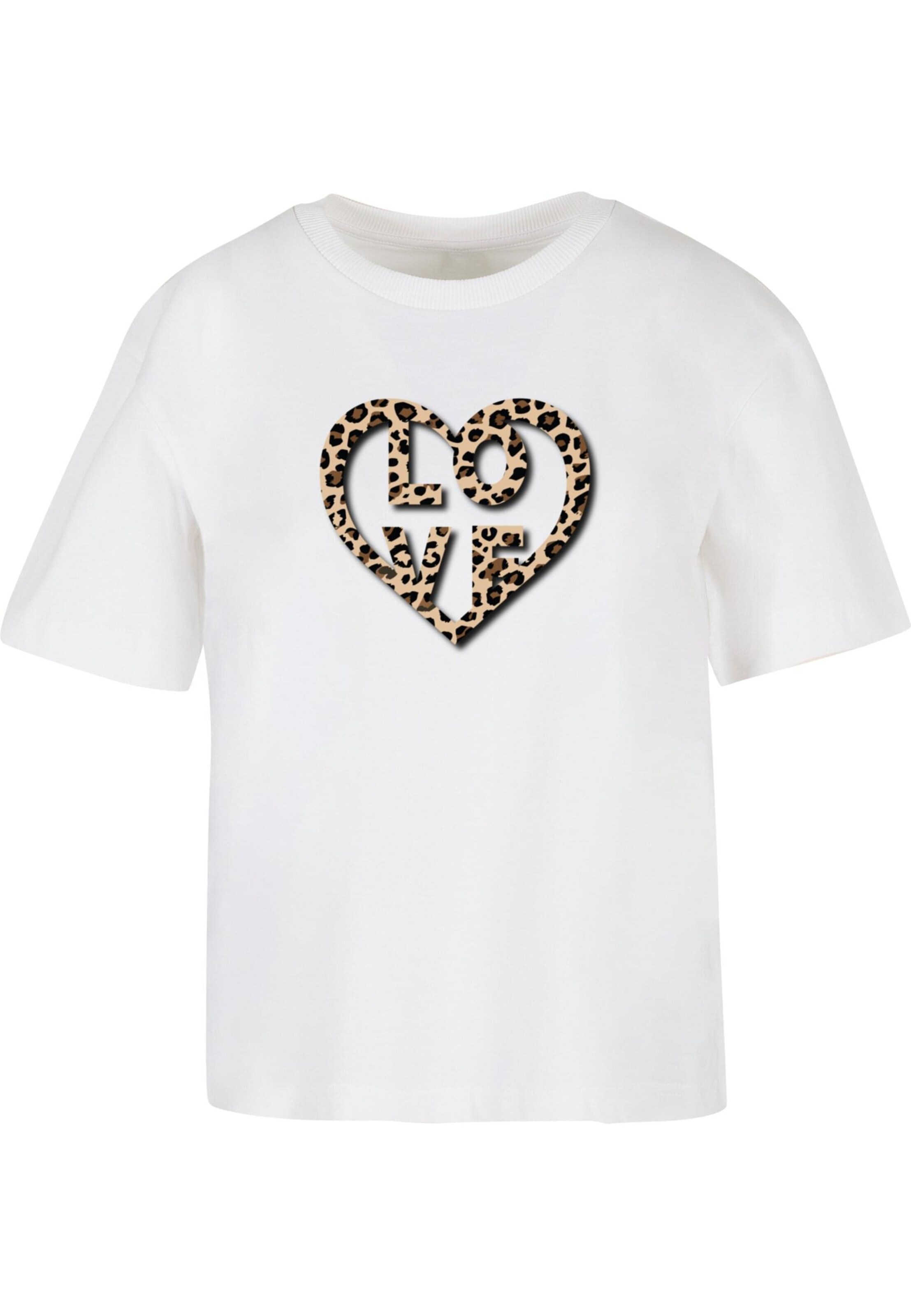 Maglietta 'Leo Love Everyday' di Merchcode in bianco: frontale