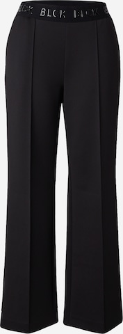 s.Oliver BLACK LABEL - Pierna ancha Pantalón en negro: frente