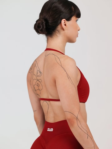 neverover - Bustier Sujetador deportivo 'Hue Minimal Strappy Bra' en rojo