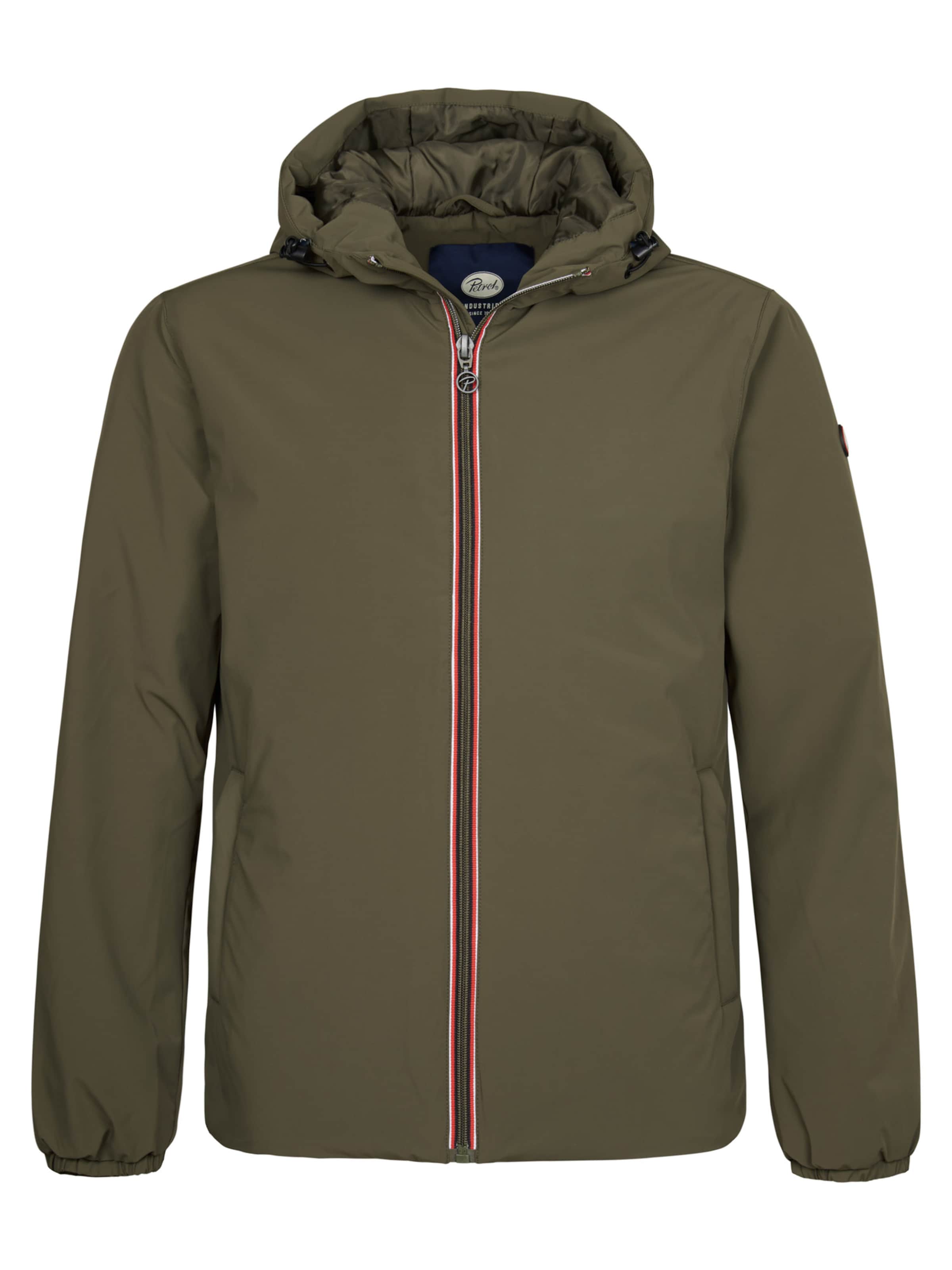 Petrol Industries Φθινοπωρινό και ανοιξιάτικο μπουφάν σε λαδί / κόκκινο / λευκό, Άποψη προϊόντος