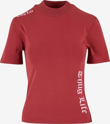 Thug Life Shirt 'Statement' in Red: front