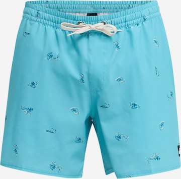 QUIKSILVER Badeshorts 'Stretch Printed Volley 16' in Blau: Vorderseite