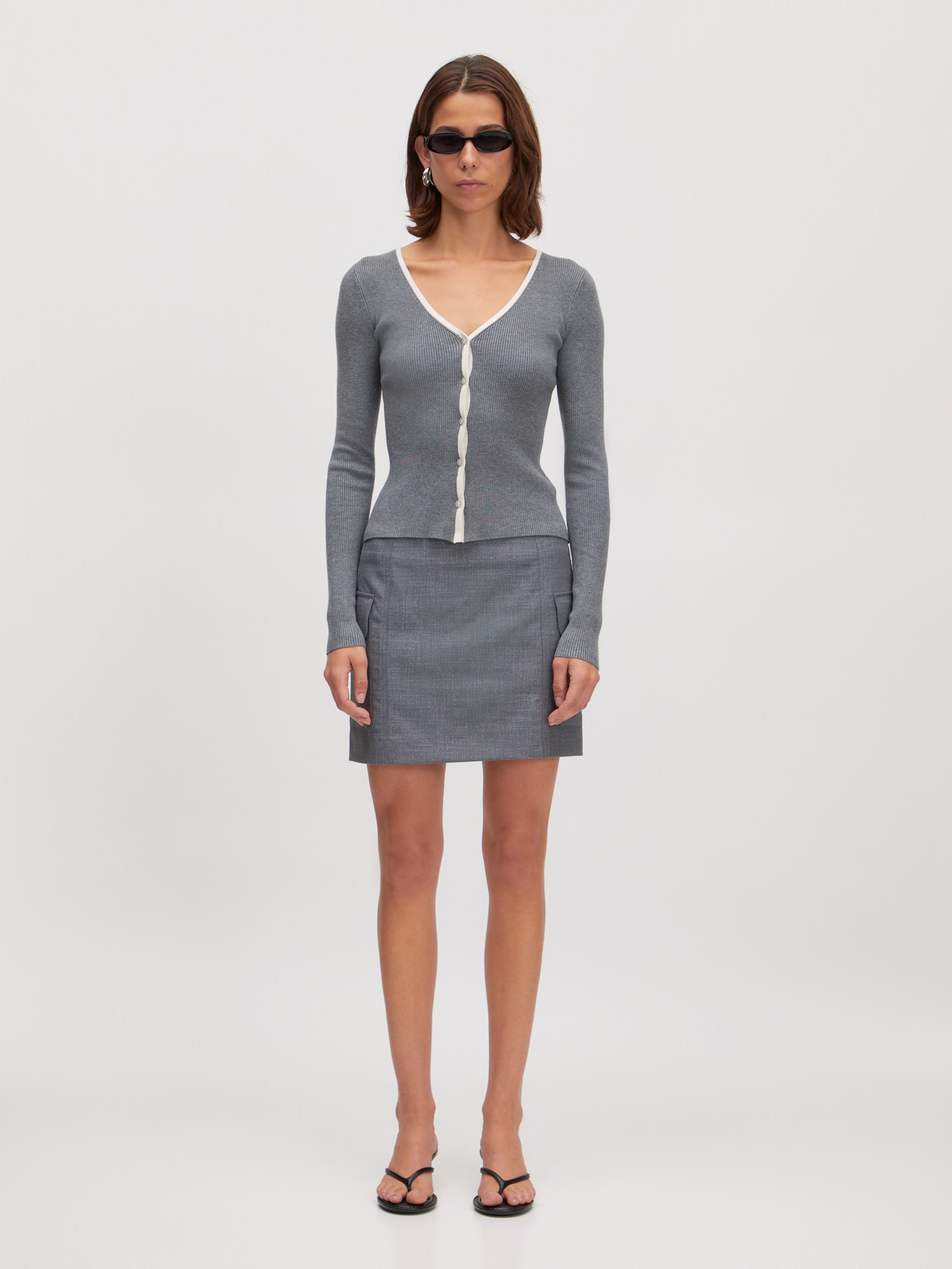 EDITED Cardigan 'Lacey' gris