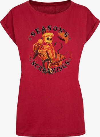ABSOLUTE CULT Shirt 'The Nightmare Before Christmas - Seasons Screamings' in Red: front