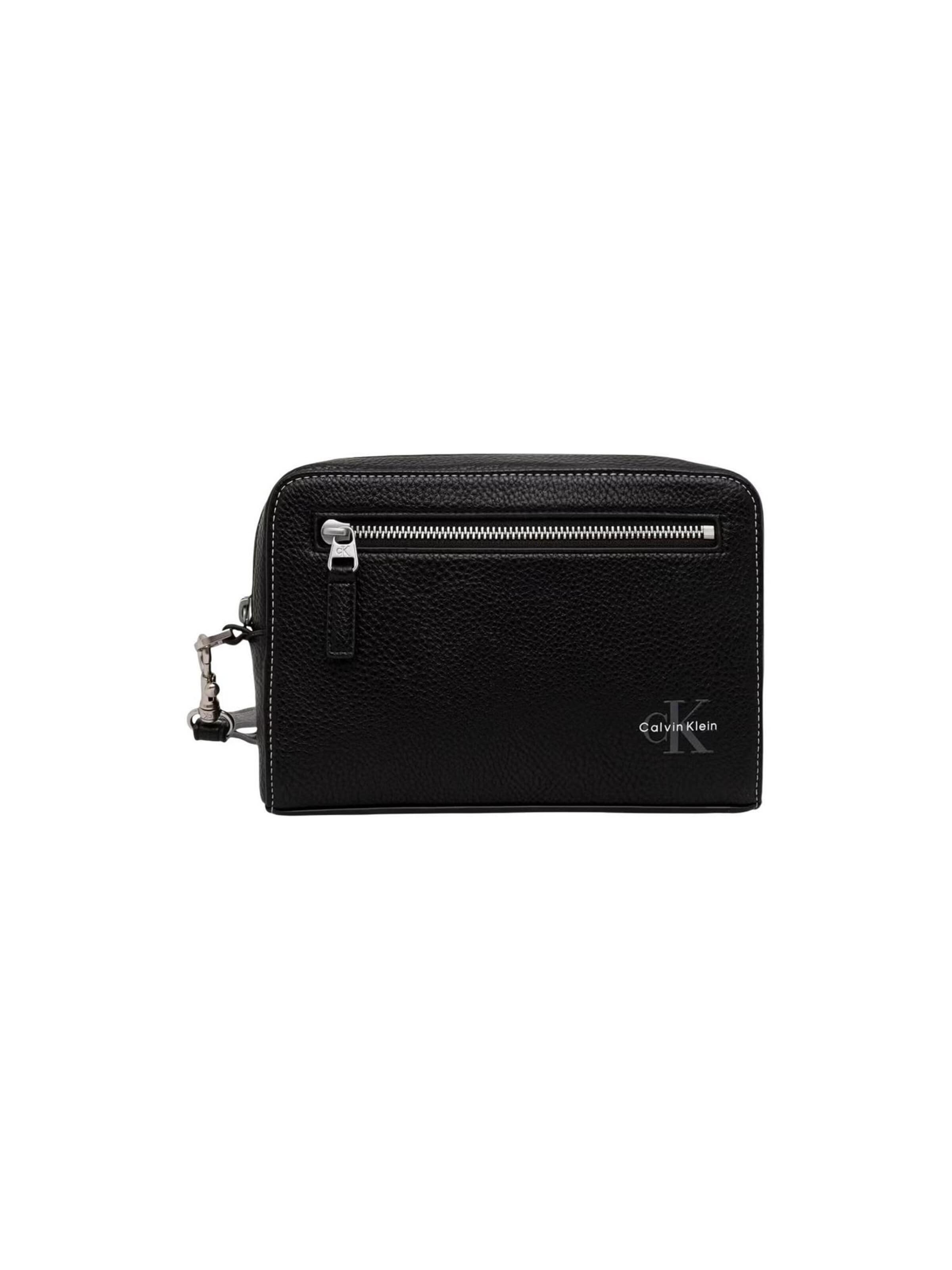 Calvin Klein Portemonnee 'BOLD PEBBLE' in Zwart: voorkant