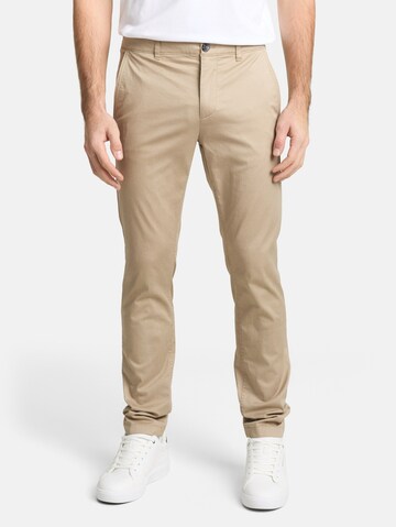 TOM TAILOR Slim fit Chino Pants 'Travis' in Beige: front