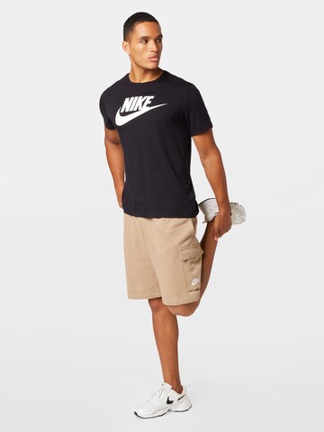 Nike Sportswear Широка кройка Карго панталон в кафяво