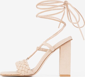 Celena Remsandal 'Chahra' i beige: framsida