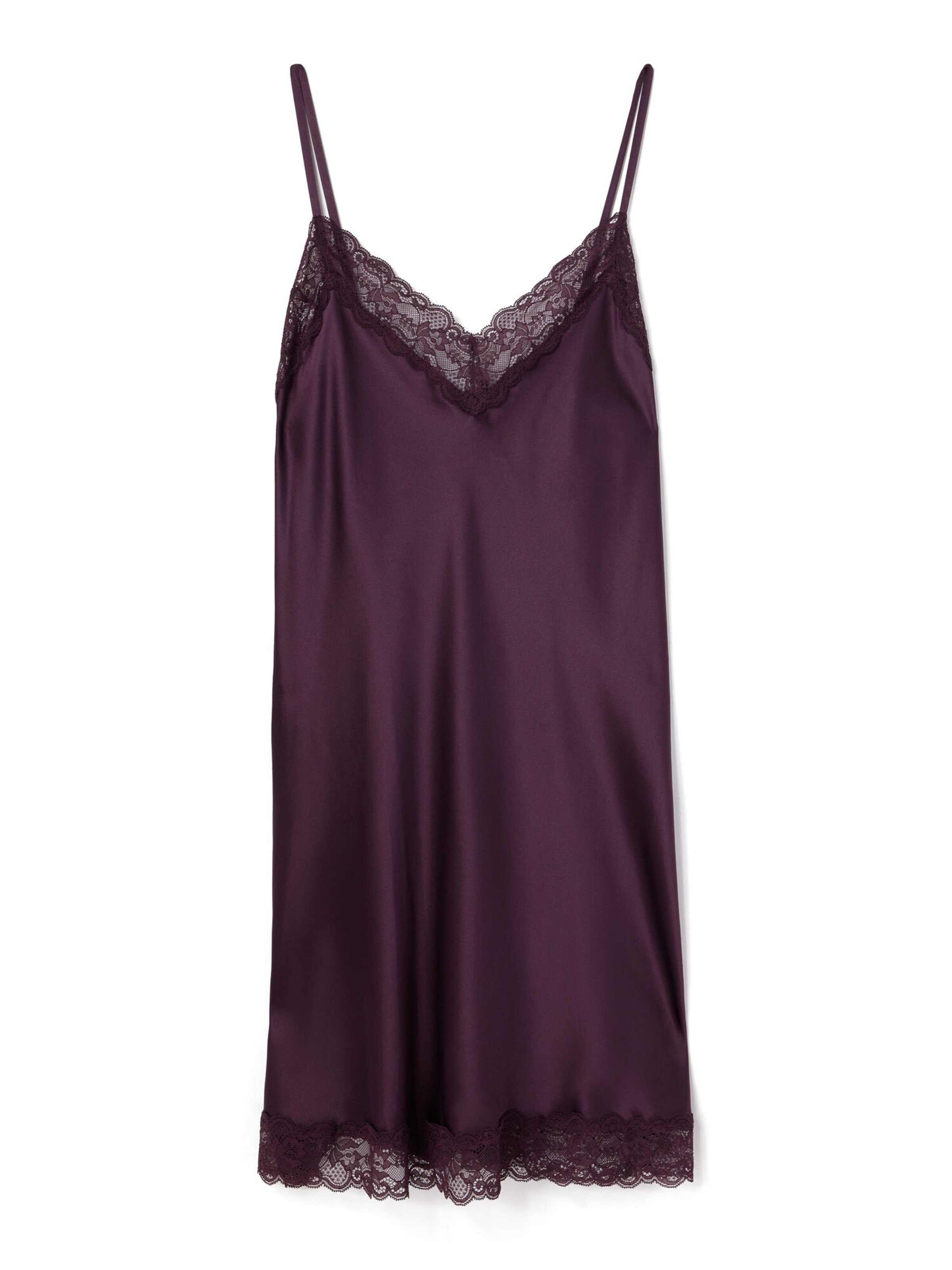 INTIMISSIMI Silk Slip with Lace in Lila: Vorderseite