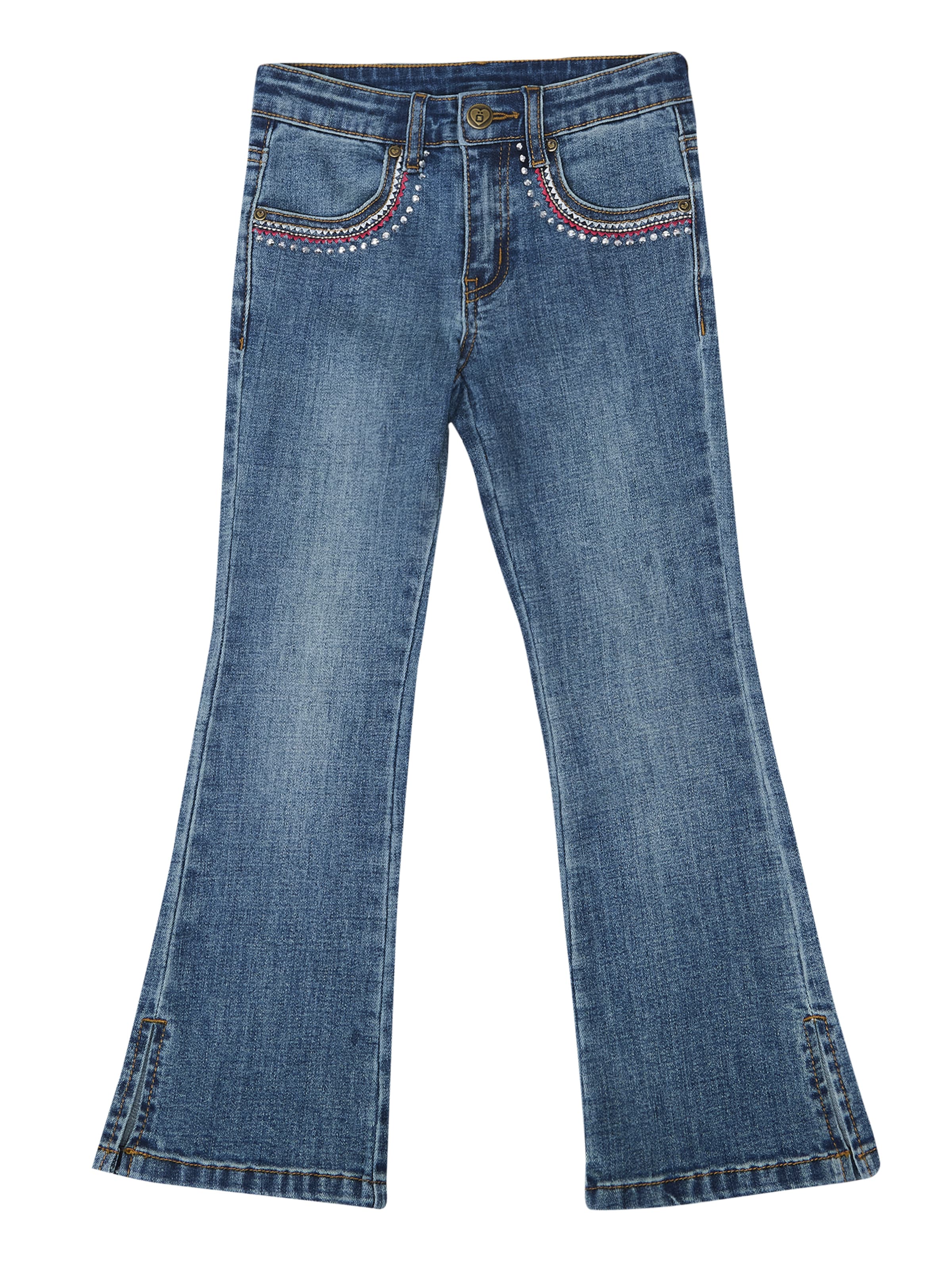 KOROSHI Flared Jeans in Blau: Vorderseite