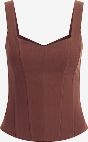 WE Fashion Top in Brown: front