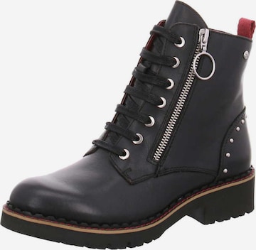 PIKOLINOS Lace-Up Ankle Boots in Black: front