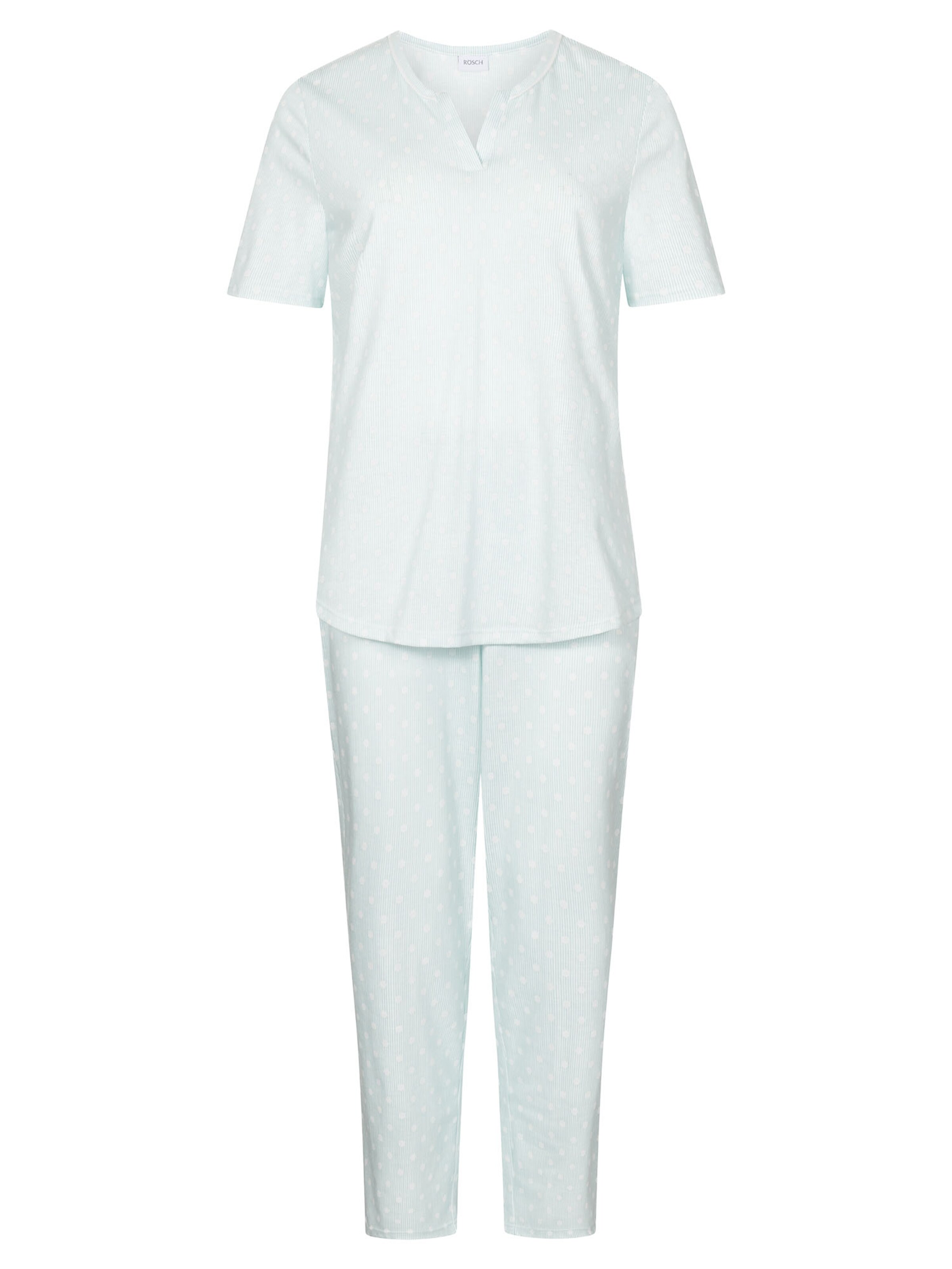 Rösch Pajama ' Mustermix ' in Green: front