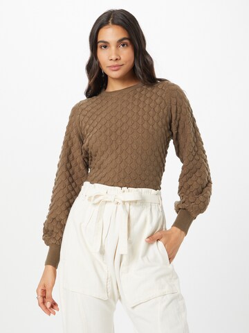 Pull-over 'Gilja' ONLY en marron : devant