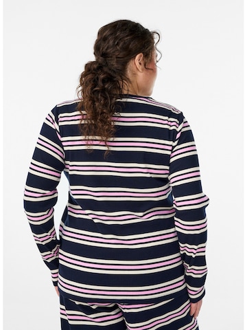 Zizzi Pajama shirt 'Meillie' in Blue