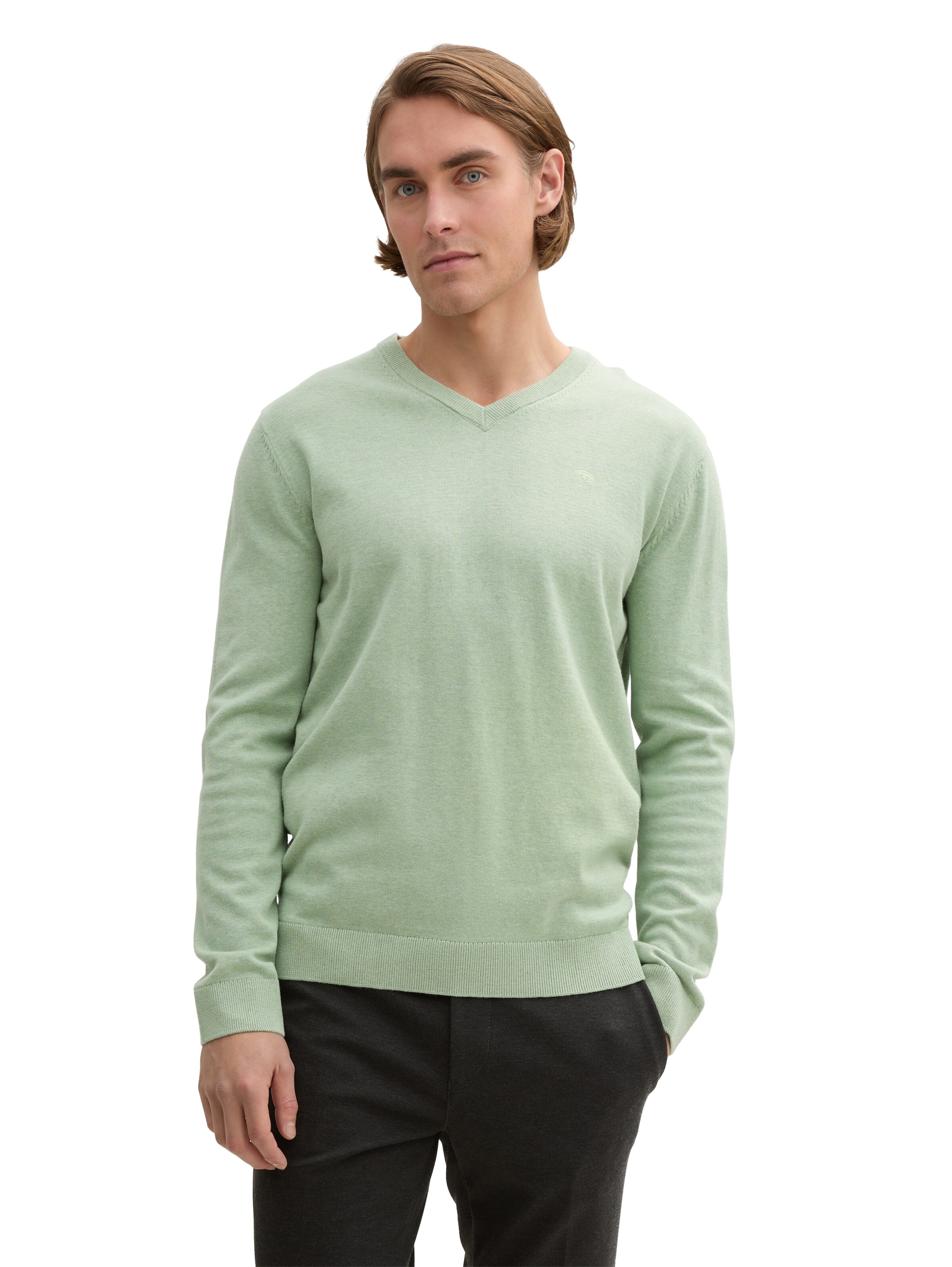 TOM TAILOR Sweater in Green: front