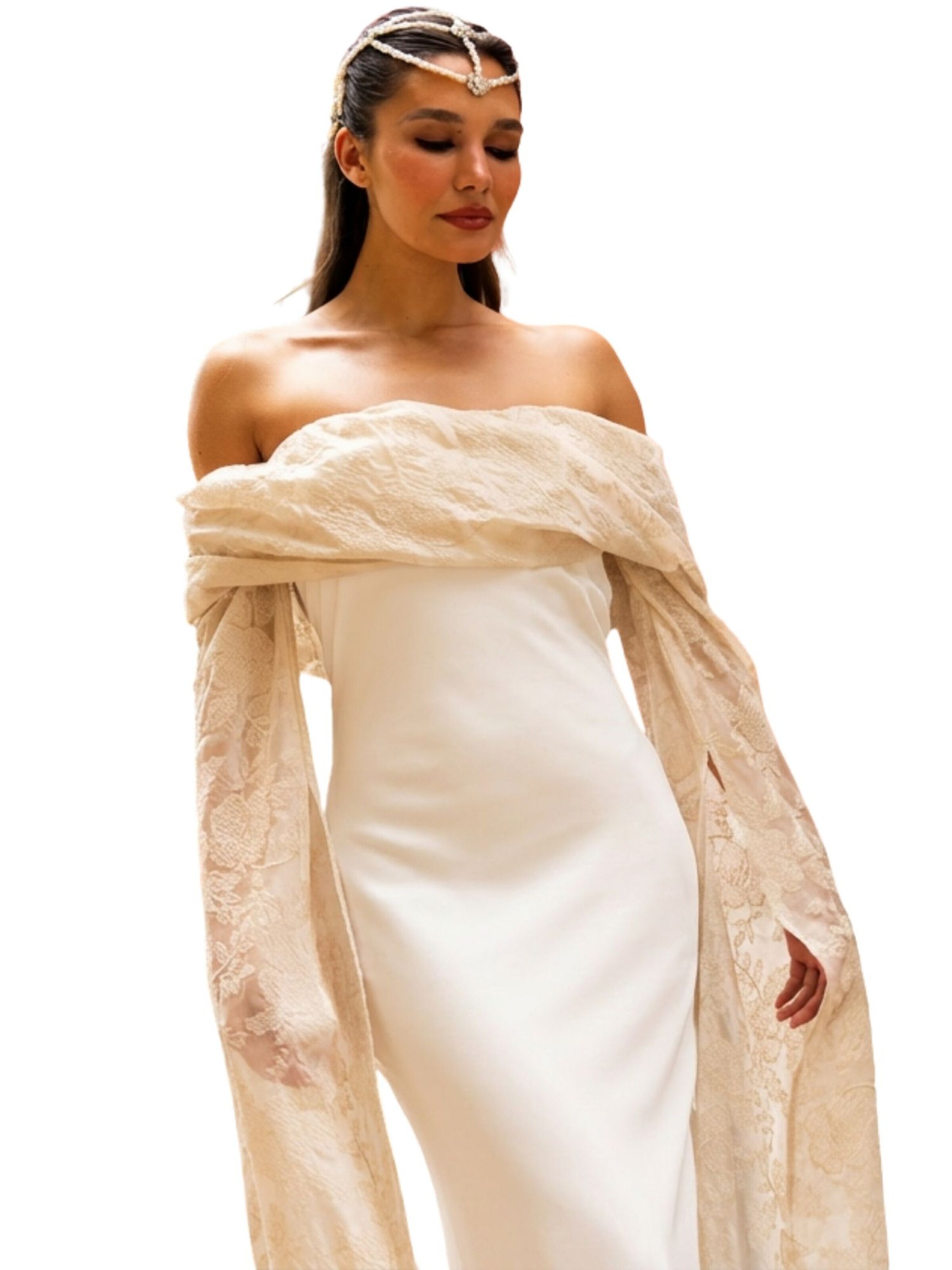Abito da cocktail 'Habarana' di Nisia PartyWear in bianco